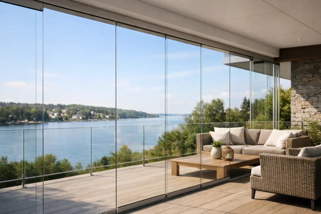 Kas raamideta klaasimine sobib terrassile?